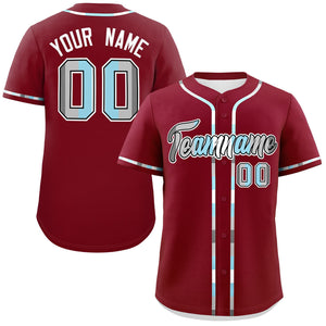 Custom Crimson Demiboy For Pride Month Classic Style Authentic Baseball Jersey