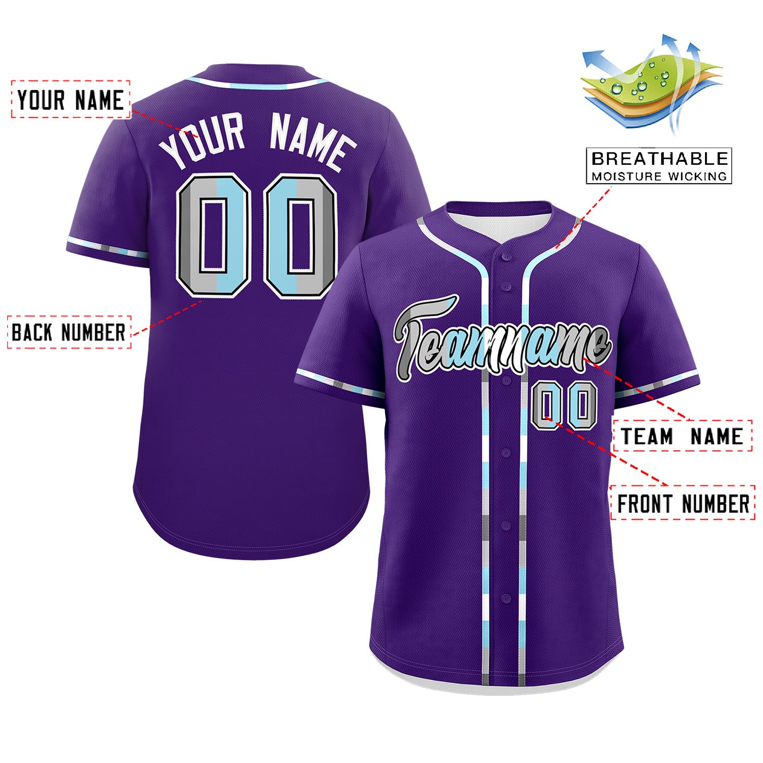 Custom Purple Demiboy For Pride Month Classic Style Authentic Baseball Jersey