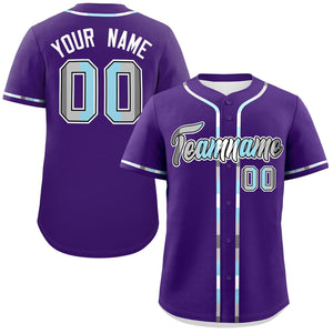 Custom Purple Demiboy For Pride Month Classic Style Authentic Baseball Jersey