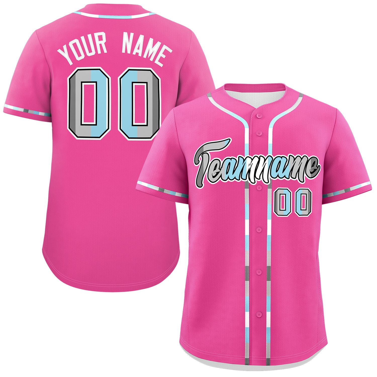 Custom Pink Demiboy For Pride Month Classic Style Authentic Baseball Jersey