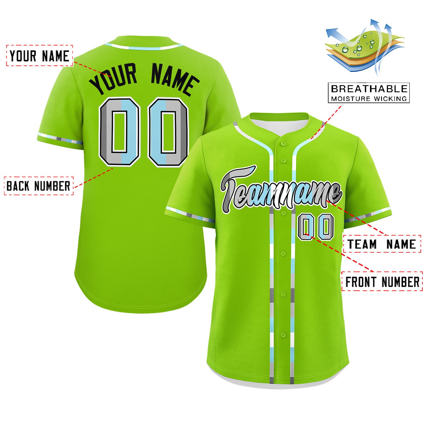 Custom Neon Green Demiboy For Pride Month Classic Style Authentic Baseball Jersey