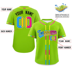 Custom Neon Green Pansexuality For Pride Month Classic Style Authentic Baseball Jersey