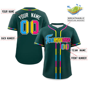 Custom Midnight Green Pansexuality For Pride Month Classic Style Authentic Baseball Jersey