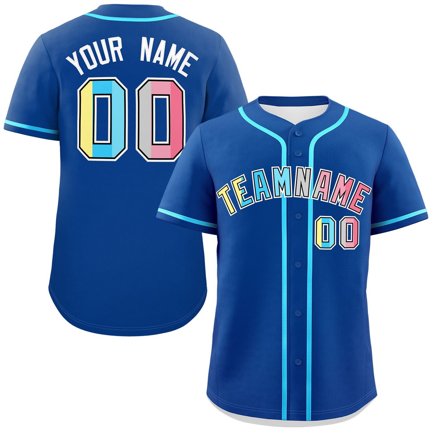 Custom Royal Genderflux For Pride Month Classic Style Authentic Baseball Jersey