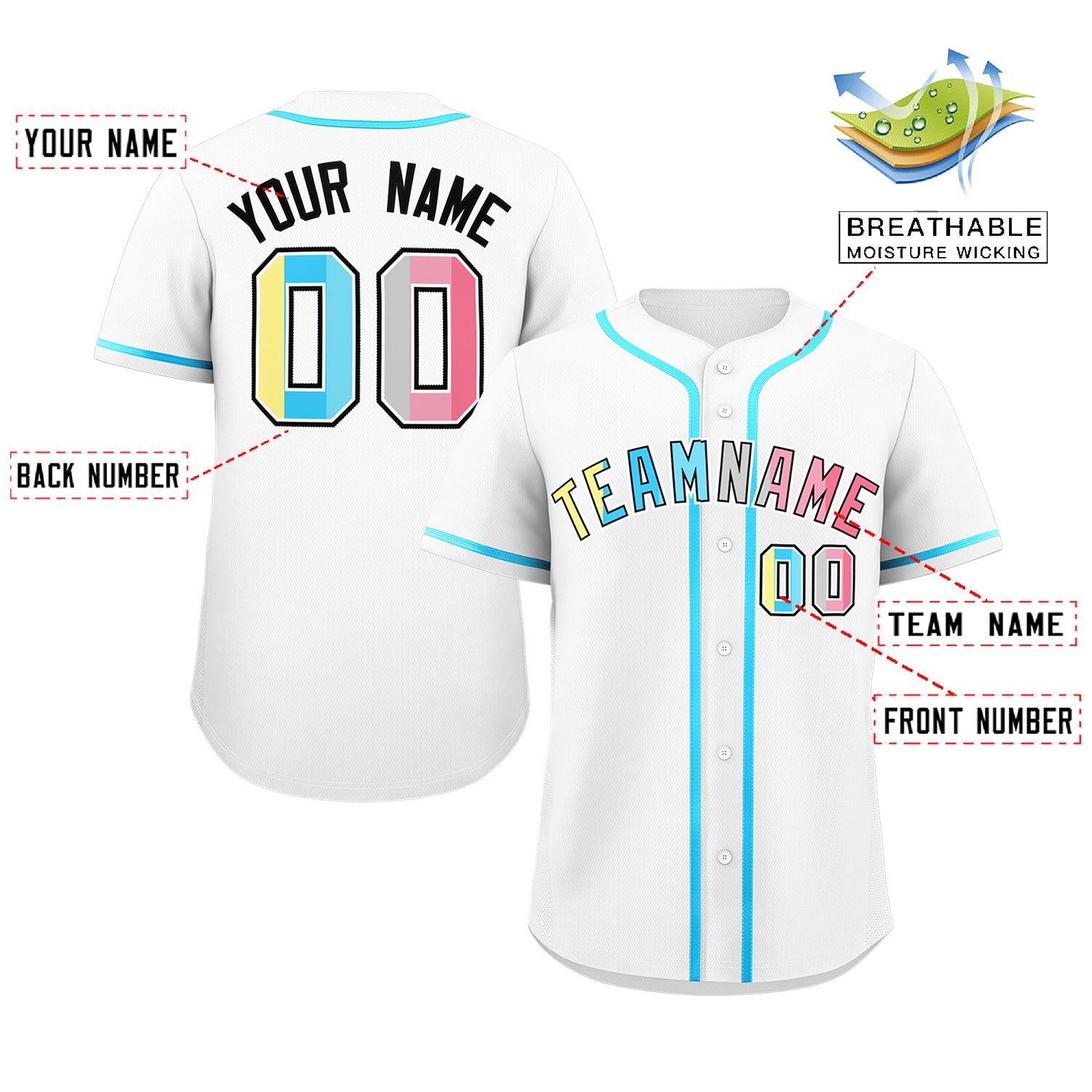 Custom White Genderflux For Pride Month Classic Style Authentic Baseball Jersey