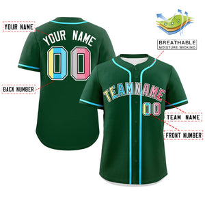 Custom Green Genderflux For Pride Month Classic Style Authentic Baseball Jersey