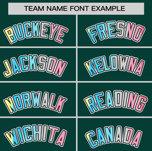 Custom Midnight Green Genderflux For Pride Month Classic Style Authentic Baseball Jersey