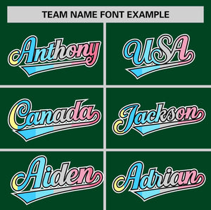 Custom Green Genderflux For Pride Month Classic Style Authentic Baseball Jersey