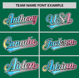 Custom Kelly Green Genderflux For Pride Month Classic Style Authentic Baseball Jersey