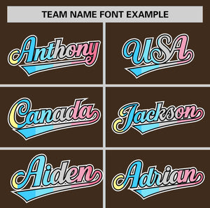 Custom Brown Genderflux For Pride Month Classic Style Authentic Baseball Jersey