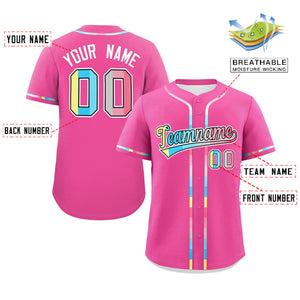 Custom Pink Genderflux For Pride Month Classic Style Authentic Baseball Jersey