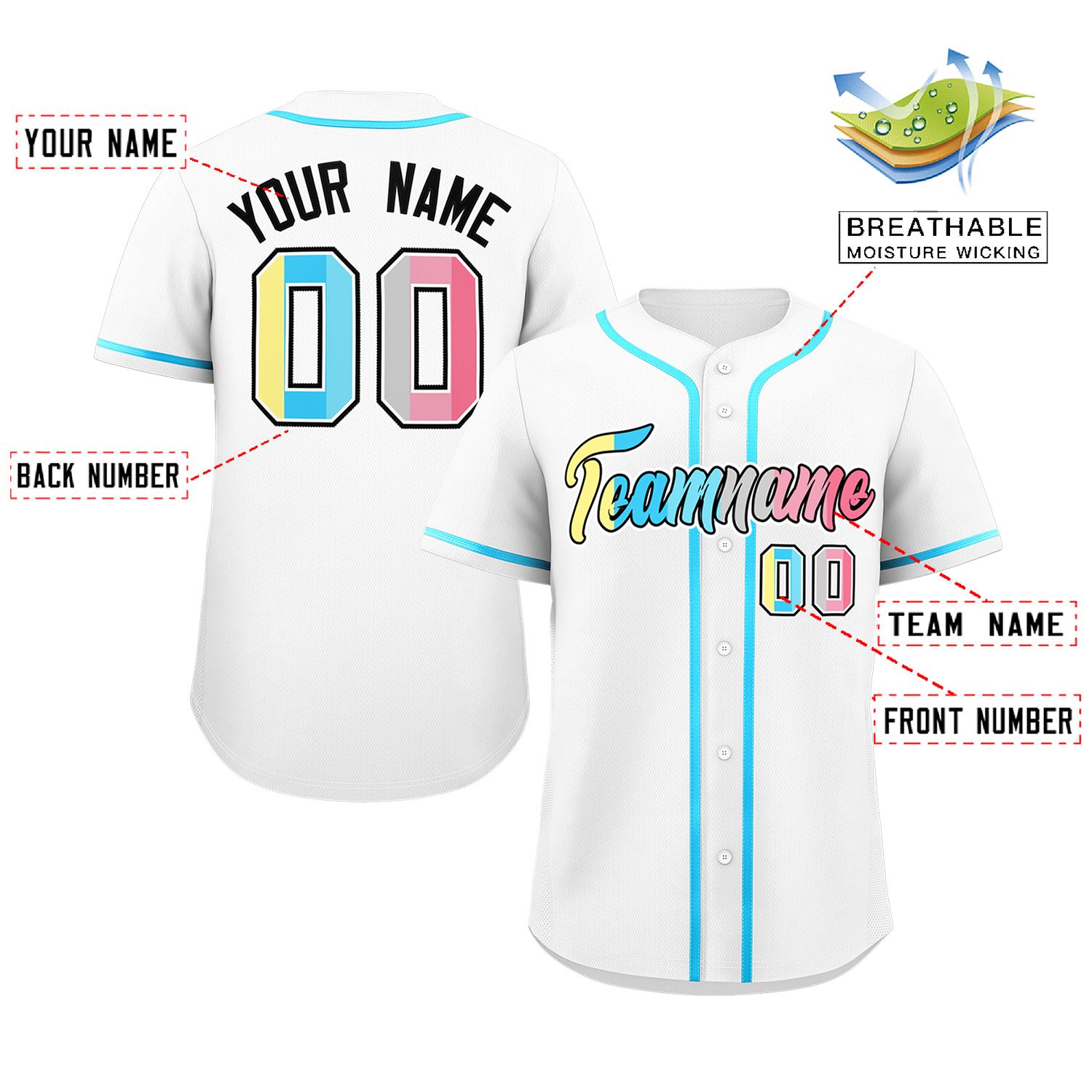 Custom White Genderflux For Pride Month Classic Style Authentic Baseball Jersey