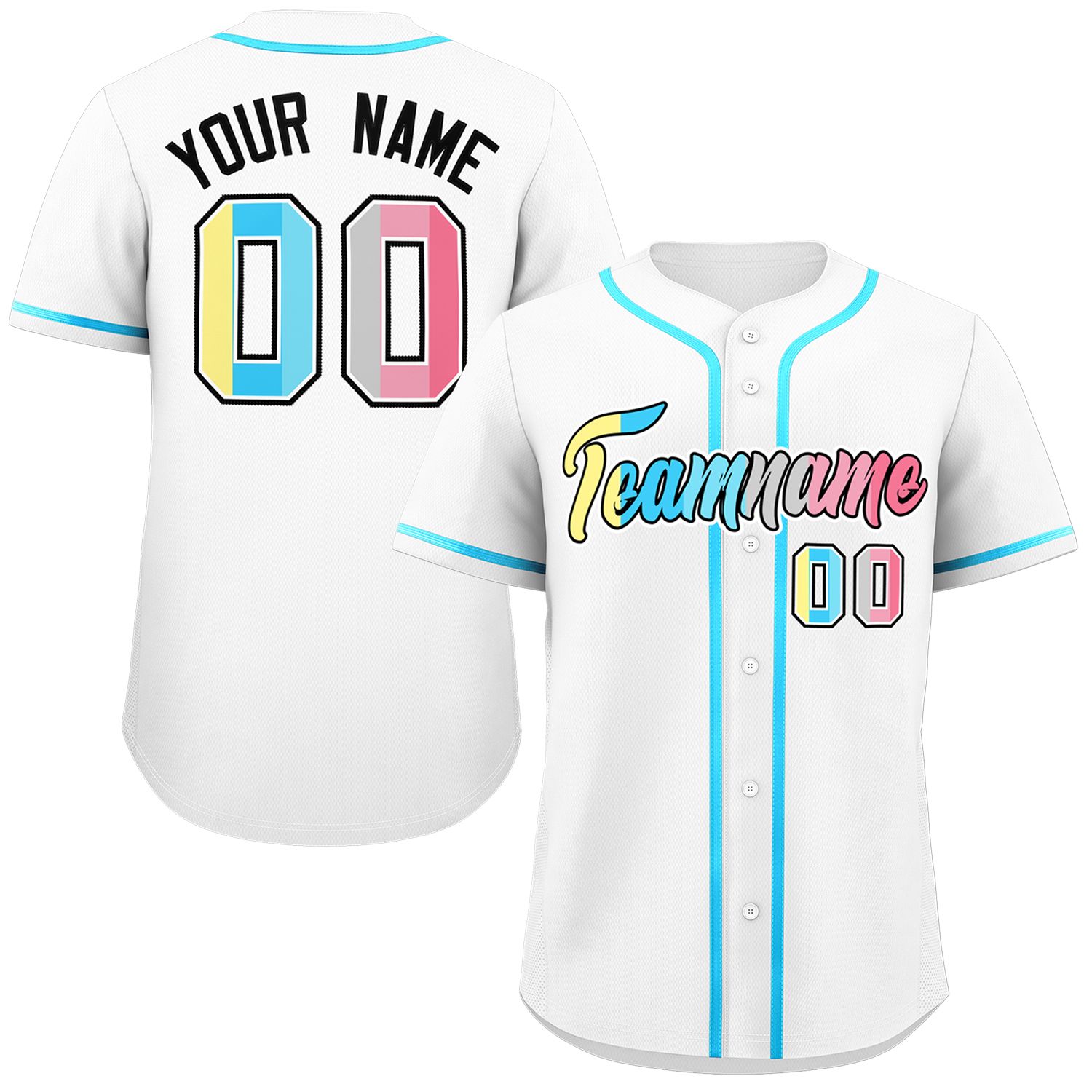 Custom White Genderflux For Pride Month Classic Style Authentic Baseball Jersey