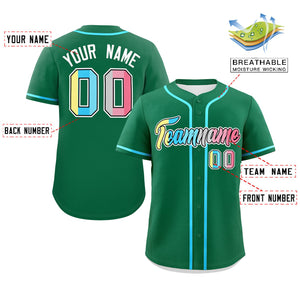 Custom Kelly Green Genderflux For Pride Month Classic Style Authentic Baseball Jersey