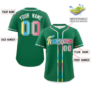 Custom Kelly Green Genderflux For Pride Month Classic Style Authentic Baseball Jersey