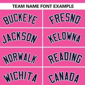 Custom Pink Navy Personalized Flame Graffiti Pattern Authentic Baseball Jersey