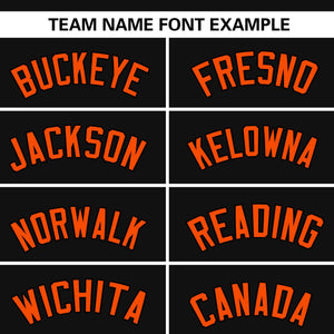 Custom Black Orange Personalized Flame Graffiti Pattern Authentic Baseball Jersey