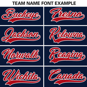 Custom Navy Red Personalized Flame Graffiti Pattern Authentic Baseball Jersey