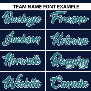 Custom Navy Aqua Personalized Flame Graffiti Pattern Authentic Baseball Jersey