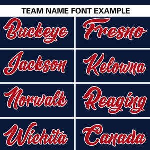 Custom Navy Red Personalized Flame Graffiti Pattern Authentic Baseball Jersey