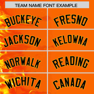 Custom Orange Personalized 3D Flame Design Authentic Baseball Jersey