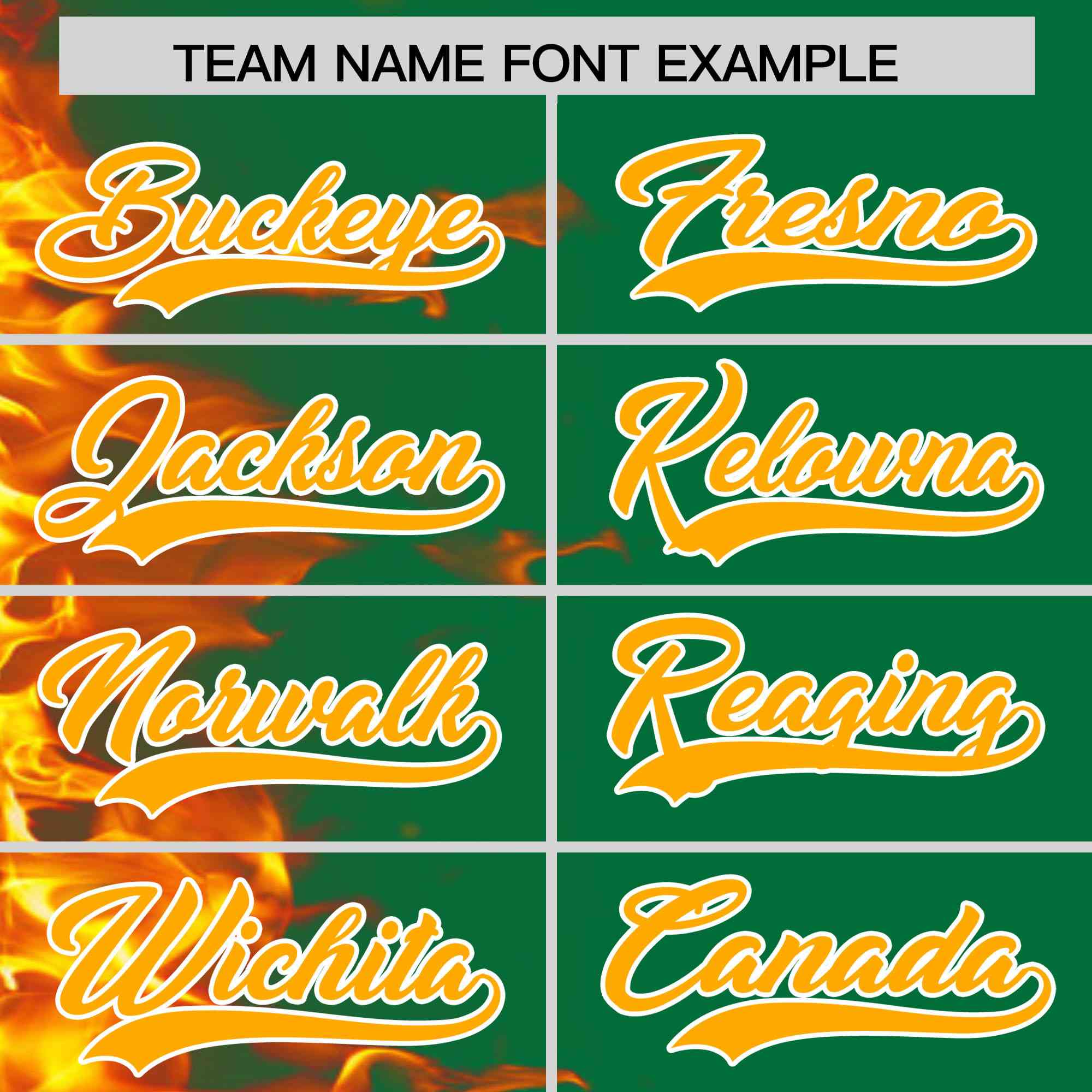 Custom Kelly Green Personalized 3D Flame Design Authentic Baseball Jersey