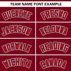 Custom Crimson Red Personalized Gradient Ribbed Design Authentic Baseball Jersey