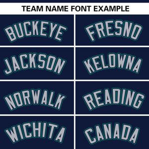 Custom Navy Light Gray Personalized Gradient Ribbed Design Authentic Baseball Jersey