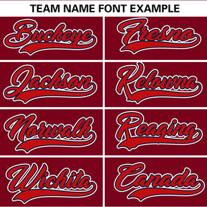 Custom Crimson Red Personalized Gradient Ribbed Design Authentic Baseball Jersey