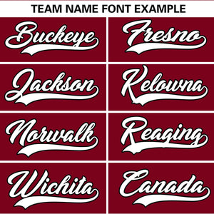 Custom Crimson White Personalized Gradient Ribbed Design Authentic Baseball Jersey