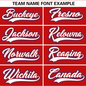 Custom Red White Personalized Gradient Ribbed Design Authentic Baseball Jersey