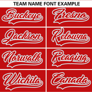 Custom Red Personalized Gradient Ribbed Design Authentic Baseball Jersey