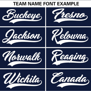 Custom Navy White Personalized Gradient Ribbed Design Authentic Baseball Jersey