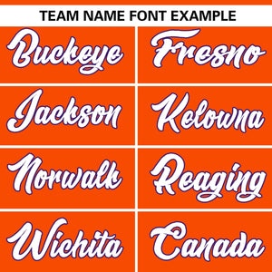 Custom Orange White Personalized Gradient Ribbed Design Authentic Baseball Jersey