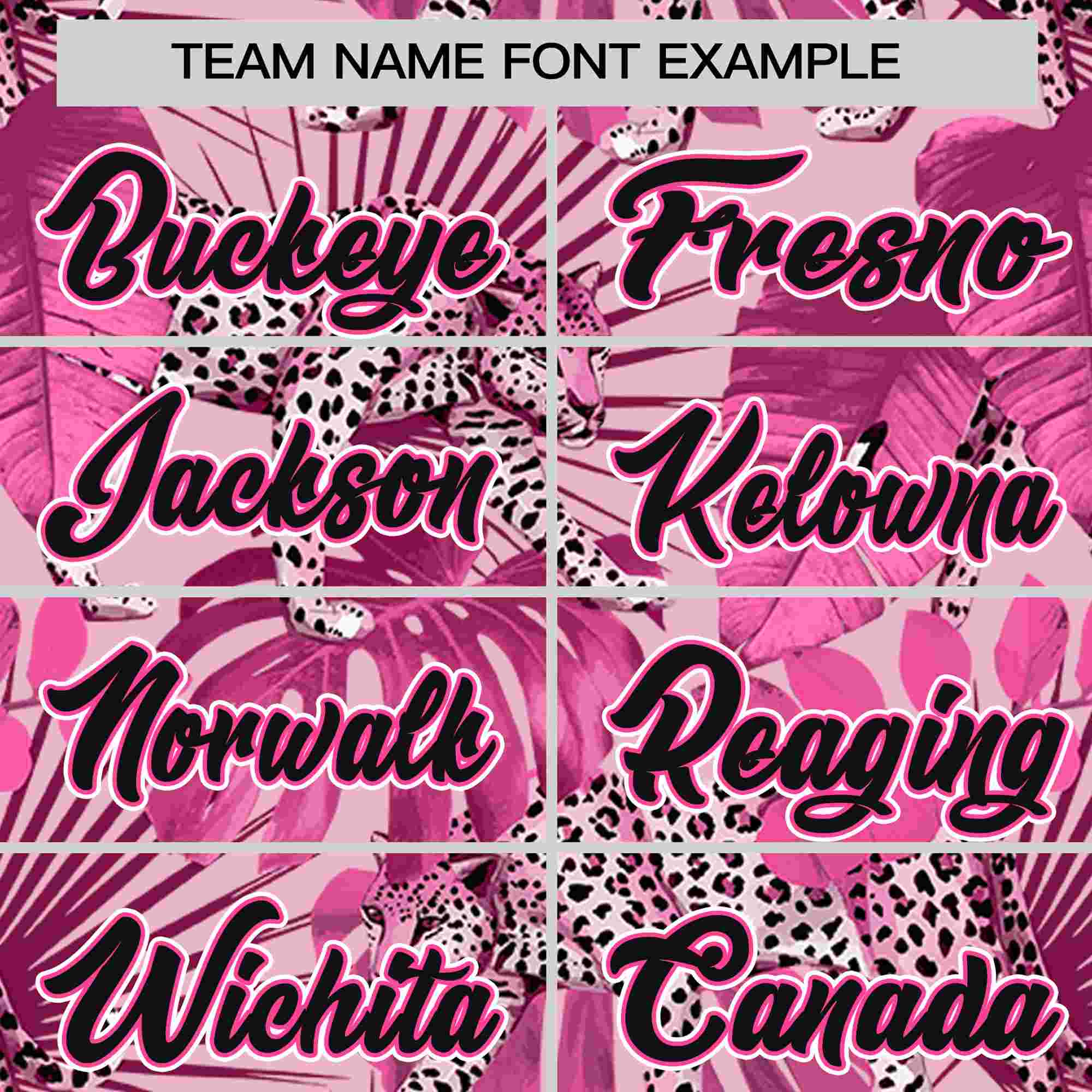 Custom Pink Personalized Leopard Graffiti Pattern Authentic Baseball Jersey