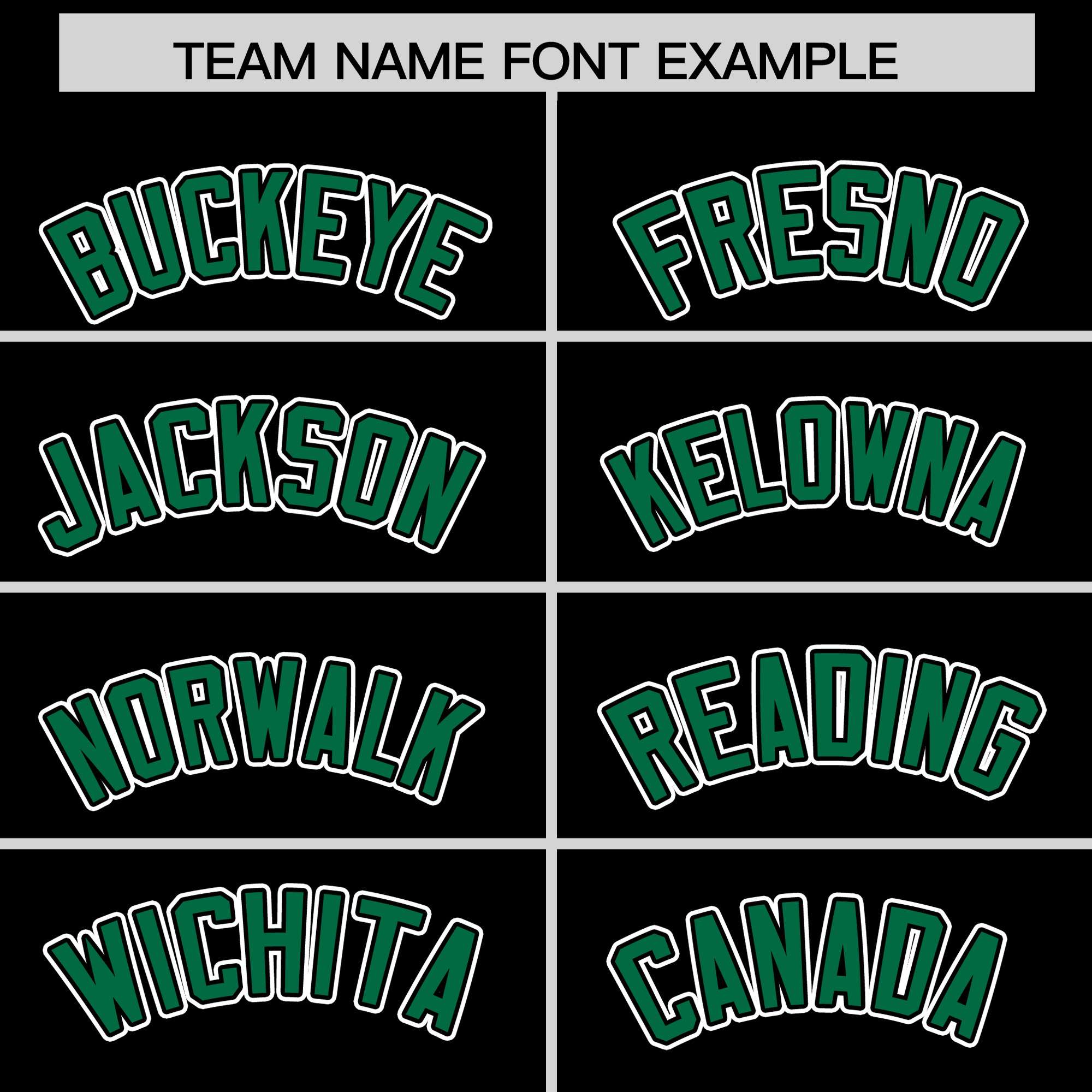 Custom Black Kelly Green Personalized Color Block Authentic Baseball Jersey