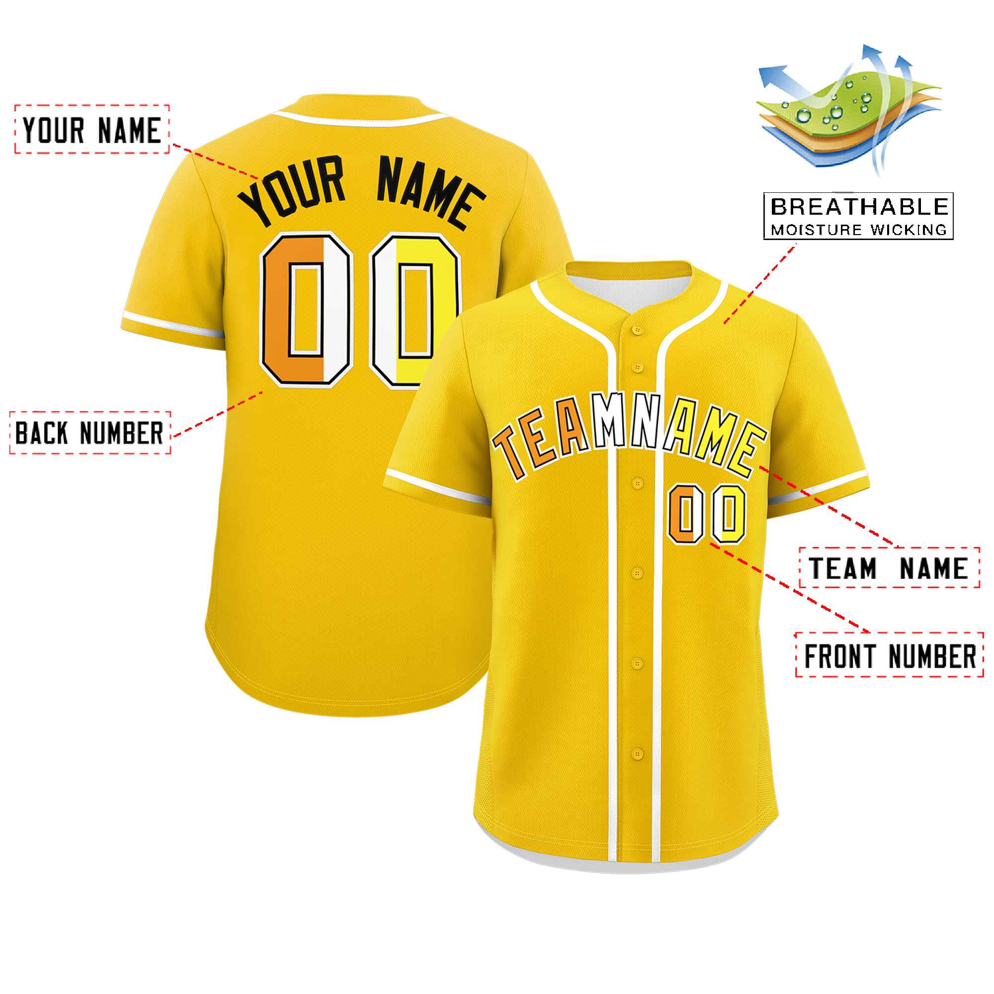 Custom Gold Maverique For Pride Month Classic Style Authentic Baseball Jersey