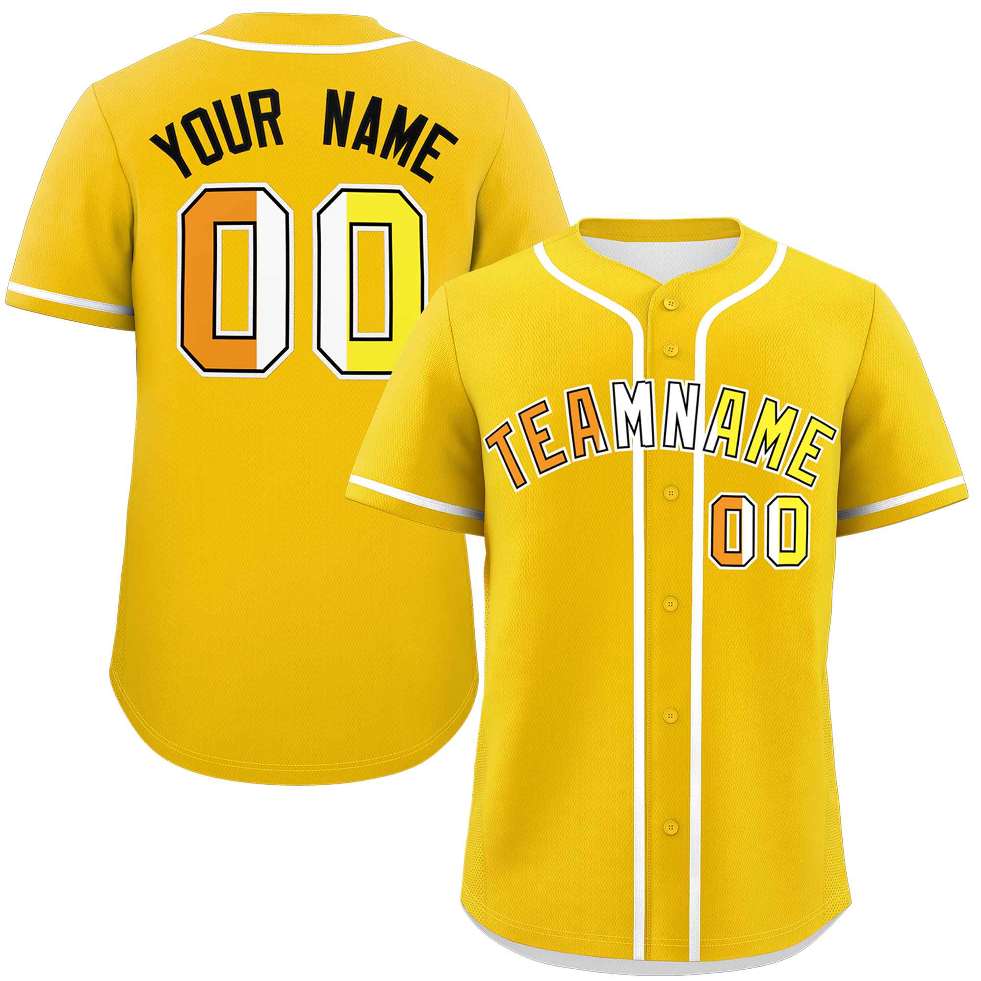 Custom Gold Maverique For Pride Month Classic Style Authentic Baseball Jersey