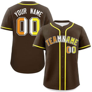 Custom Brown Maverique For Pride Month Classic Style Authentic Baseball Jersey