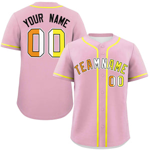 Custom Light Pink Maverique For Pride Month Classic Style Authentic Baseball Jersey