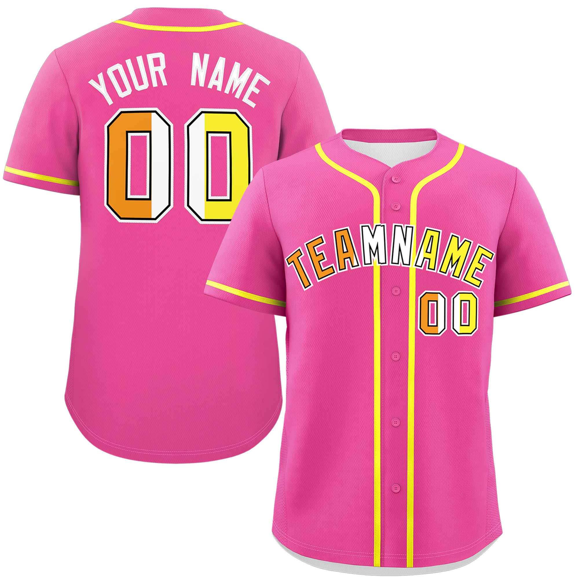 Custom Pink Maverique For Pride Month Classic Style Authentic Baseball Jersey