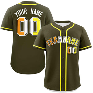 Custom Olive Maverique For Pride Month Classic Style Authentic Baseball Jersey