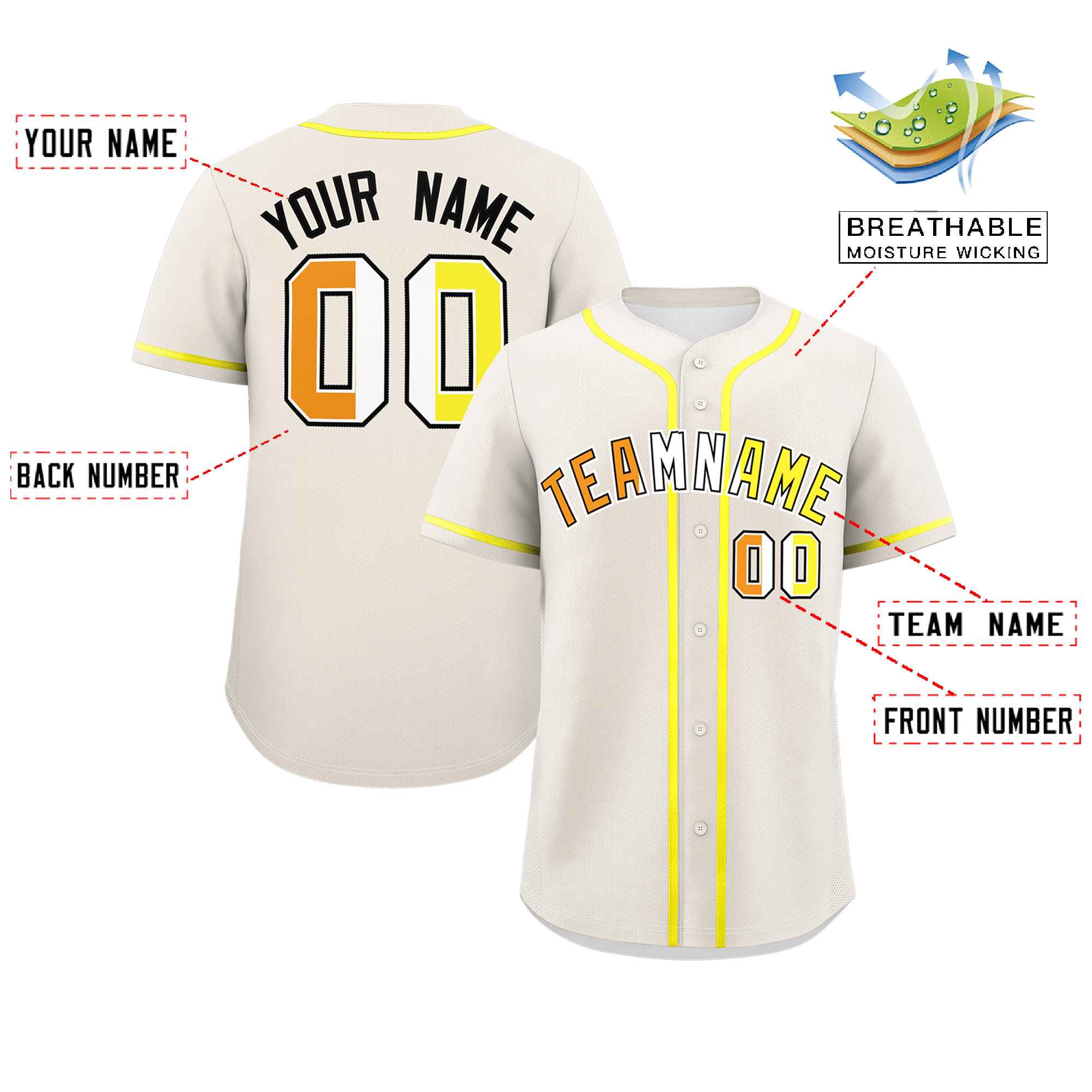 Custom Cream Maverique For Pride Month Classic Style Authentic Baseball Jersey