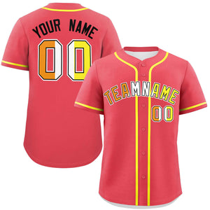 Custom Light Red Maverique For Pride Month Classic Style Authentic Baseball Jersey