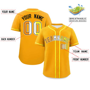 Custom Yellow Maverique For Pride Month Classic Style Authentic Baseball Jersey