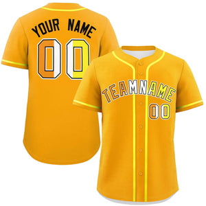 Custom Yellow Maverique For Pride Month Classic Style Authentic Baseball Jersey