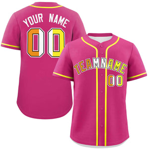 Custom Rose Red Maverique For Pride Month Classic Style Authentic Baseball Jersey