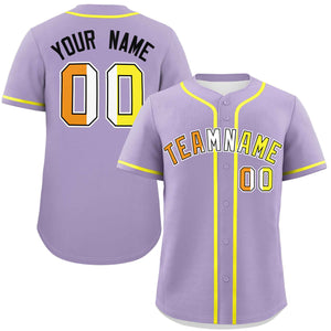 Custom Light Purple Maverique For Pride Month Classic Style Authentic Baseball Jersey