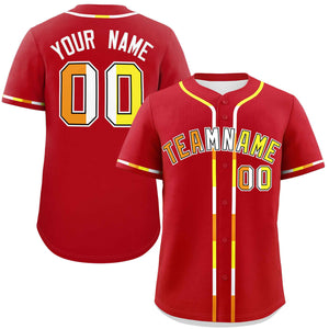 Custom Red Maverique For Pride Month Classic Style Authentic Baseball Jersey