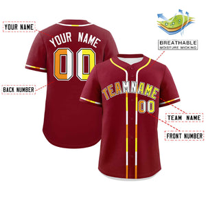 Custom Crimson Maverique For Pride Month Classic Style Authentic Baseball Jersey